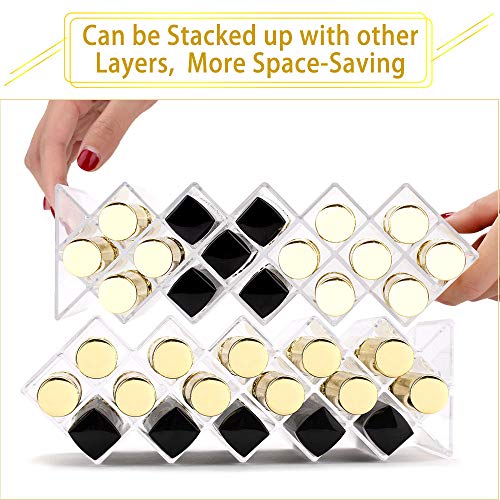 Nimiah 16-Slot Lipstick Organizer - Clear Acrylic Cosmetic Display Stand