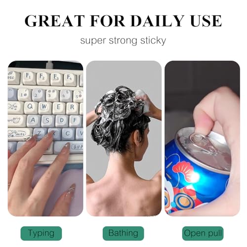 TIKIYOUN 288 Pcs Nail Adhesive Tabs - Ultra-Thin Waterproof Double-Sided Sticky Glue Dots for Press-On Nails