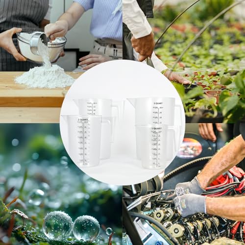 32oz Measuring Pitcher with Laser-Etched Markings - Clear Plastic Cup