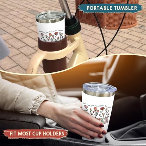 CHOANG 20 oz Insulated Stainless Steel Tumbler - Floral Teacher Gift