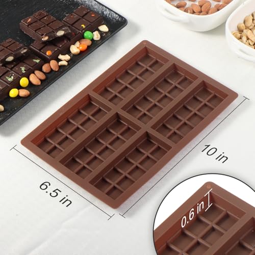 Silicone Chocolate Bar Mold - Reusable Food-Grade Mold, 10x6.5 inches