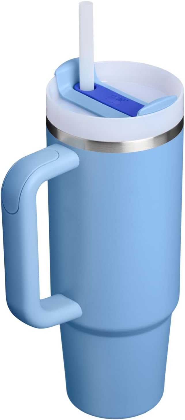 STANLEY Quencher H2.0 Tumbler - 30 oz Insulated Stainless Steel Cup with Handle & Straw | BPA-Free | Blue Sky