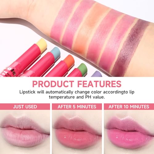 BERALLOYE 2-Pack pH Color Changing Lip Balm and Glossy Stain