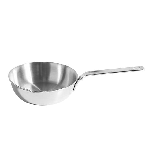 IMEEA 5.5-Inch Small Egg Pan Omelet Pan SUS304 Stainless Steel Mini Sauce Pan Frying Pan with Spout