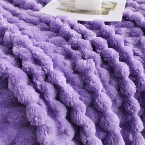 Lavender Fleece Throw Blanket 50"x60" - Soft Microfiber