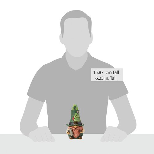 Enesco Jim Shore Heartwood Creek Leprechaun Holding a Beer Stein Gnome Figurine- Stone Resin Hand Crafted Collectible Gnomes Figurines St. Patricks Home Decor Statue, 6.25 Inch