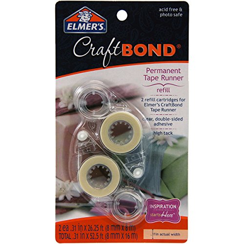 Elmer's Craftbond Permanent Tape Runner Refills - 2 Pack, Clear