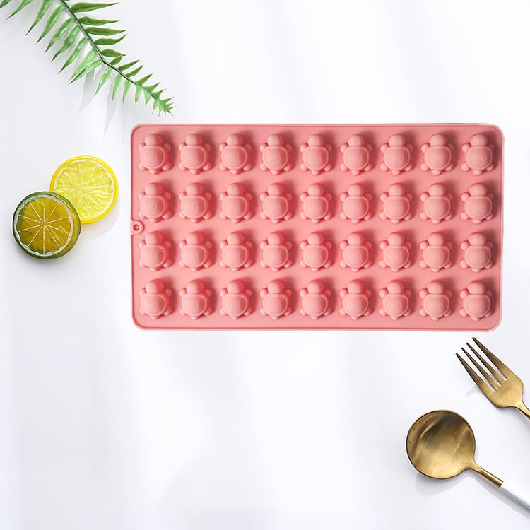 Ahorasky Mini Turtle Silicone Mold - 72-Cavity Gummy Candy & Chocolate Tray