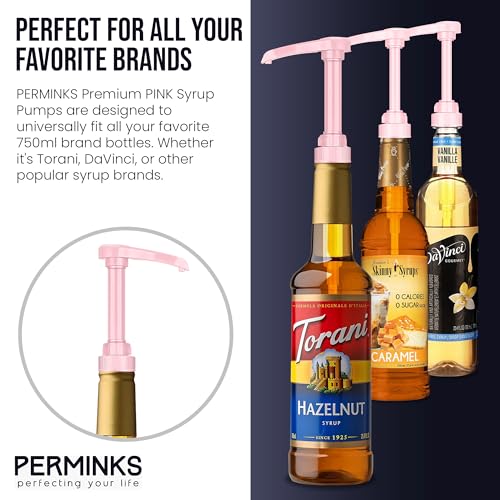 Premium Syrup Pump Dispenser - Compatible with 750ml Bottles (Pack of 3)