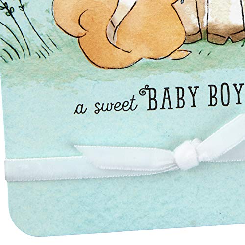 Hallmark Baby Shower Card for Boy with Little Lamb Design