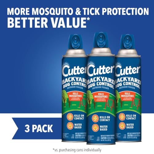 Cutter Backyard Bug Control Fogger 16 Oz - 3 Pack Outdoor Insect Spray