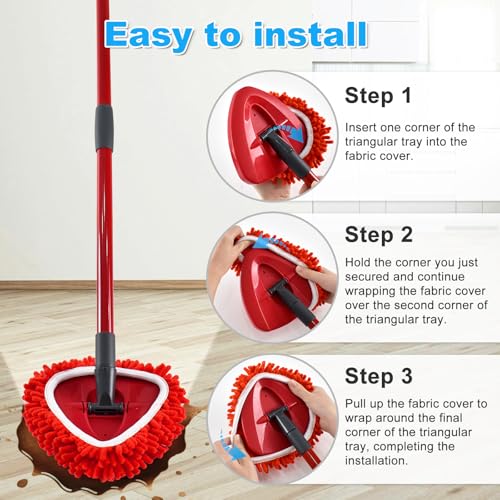 Ocedar 1 Tank Spin Mop Replacement Head with Microfiber Pads – Compatible with Easywring Spin Mops, 3 Pack