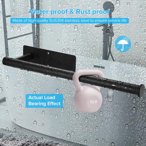 Black Paper Towel Holder Under Cabinet, Self-Adhesive or Drilling
