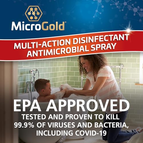 MicroGold Multi-Action Disinfectant Spray - Kills 99.9% of Viruses, 24 oz, 1 Pack