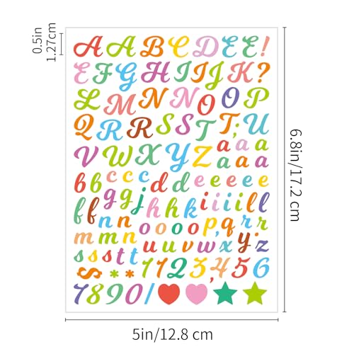 Small 0.5 Inch Cursive Vinyl Letter Stickers - 1768 Assorted Colors