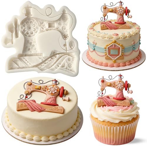 Sewing Machine Silicone Mold for Cake Decorating Fondant Candy Resin