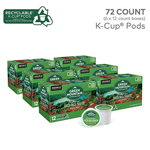 Green Mountain Coffee Costa Rica Paraiso K-Cup Pods - Medium Roast, 72 Count
