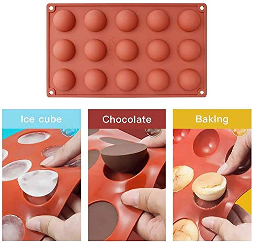 15-Cavity Silicone Chocolate Mold for Cakes & Desserts
