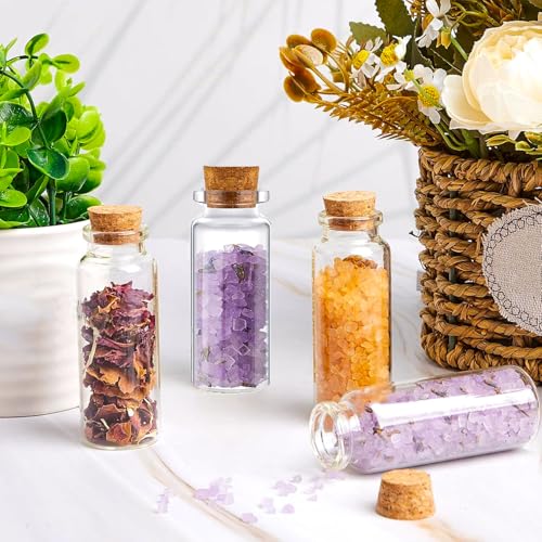 30ml Glass Bottles with Cork Stoppers - 12 Pcs DIY Mini Vials