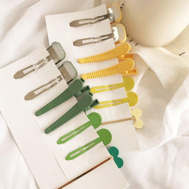 7-Piece Yellow Flower Hair Clips & Barrettes Gold Hair Accessories