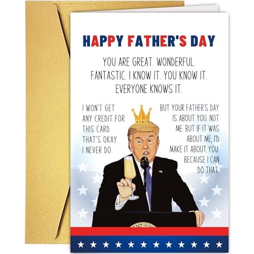 Funny Father's Day Card for Dad - Supoeguk 8x5.3 Inches