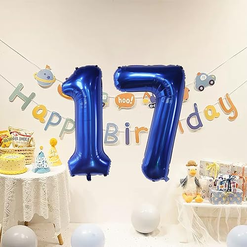 40 Inch Navy Blue Number 27 Balloon for Birthday & Wedding Decor