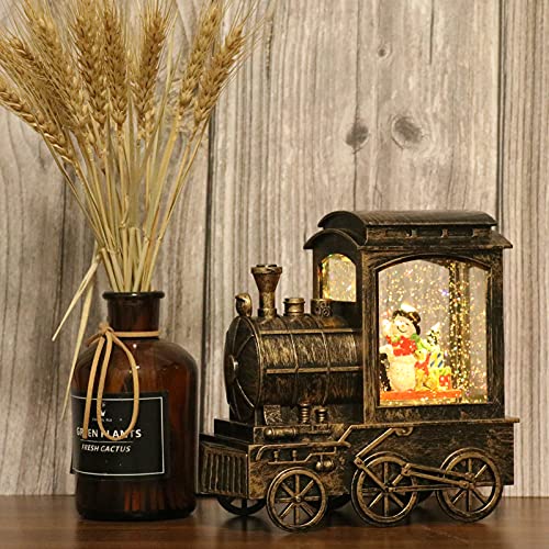 Train Snow Globe Lighted Christmas Snowman Scene with Music & Timer - Wondise