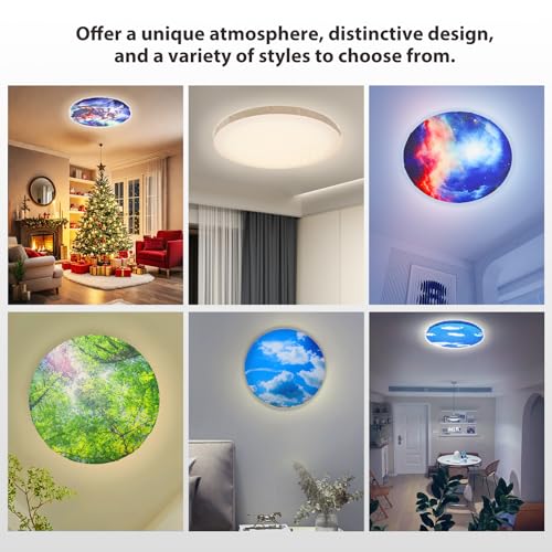 CASAZEN 12" Ceiling Light Cover 4-Pack Fabric Flush Mount Light Fixture Shade