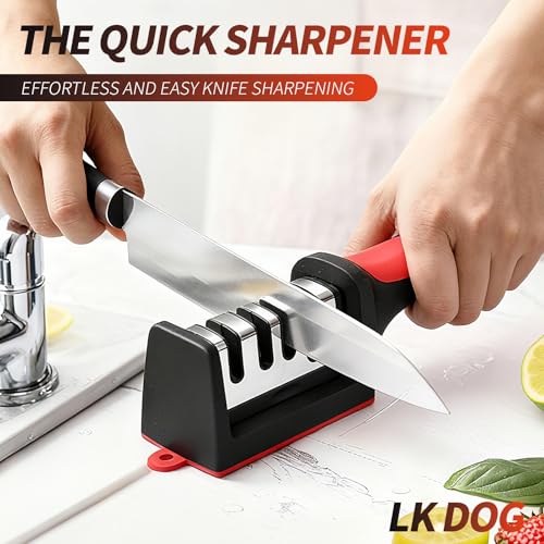 4-in-1 Professional Kitchen Knife and Scissor Sharpener - Tungsten & Ceramic