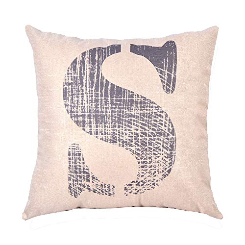 EvZ Graffiti Letter S Pillow Cover - 18x18 Inch Colorful Cushion Case