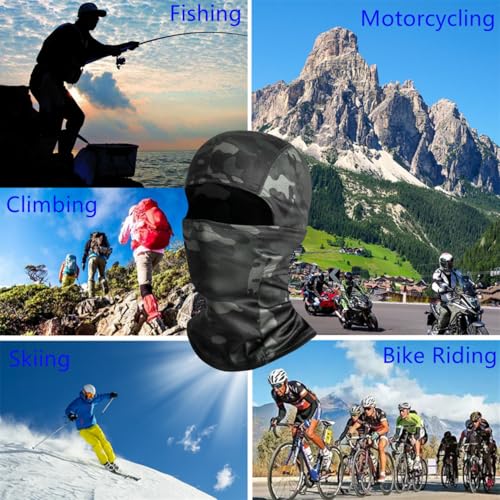 2 Pieces Sun Protection Balaclava Hood Face Cover Full Head Mask Ski Mask for Skiing Fishing Cycling Hunting