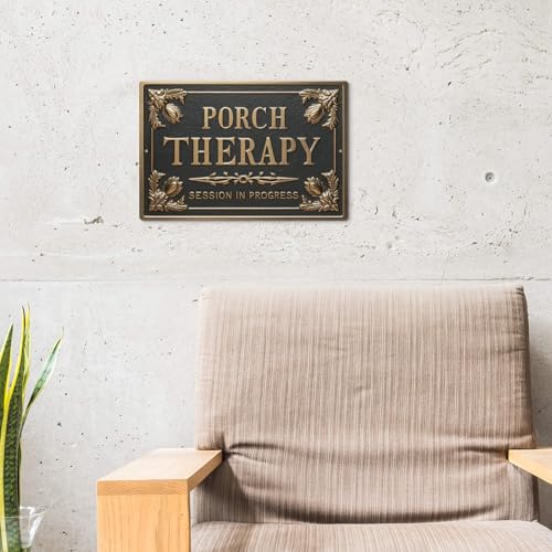 Porch Therapy Session In Progress Tin Sign - 8x12 Outdoor Decor