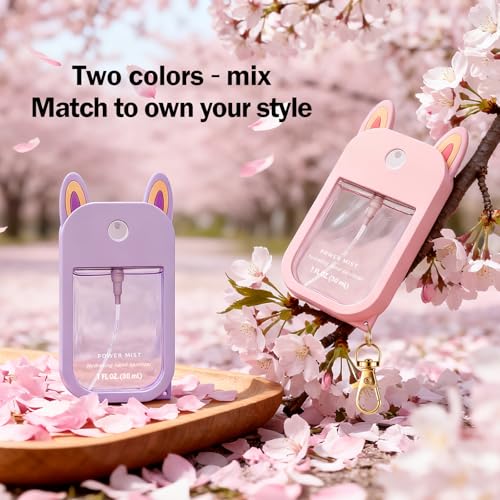 2 Pack Silicone Hand Sanitizer Holder Keychain for Touchland Spray