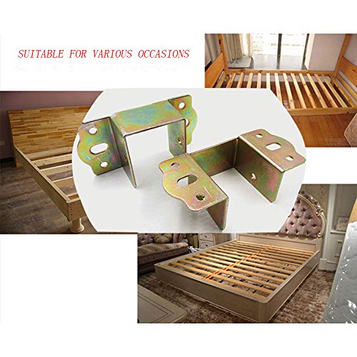 Gold Bed Rail Fittings Kit - Cast Iron Bed Frame Hardware