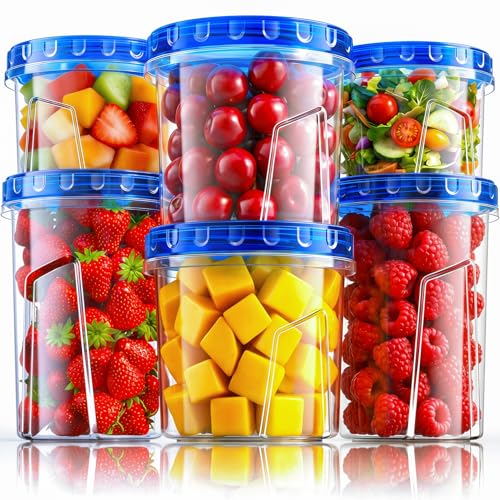 HOMETALL Airtight Freezer Storage Containers - 6 Pack (33, 24, 17 oz)