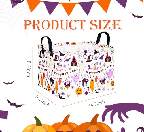 Halloween Empty Basket Organizer with Dual Handles - 14.9 x 10.2 x 8.4 inches