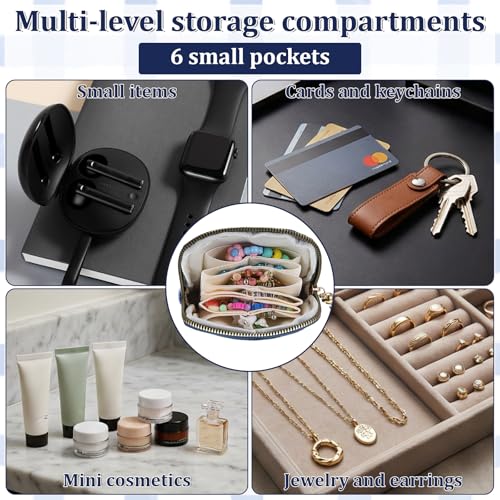 Travel Jewelry Case Organizer, Small Chenille Zipper Pouch for Earrings