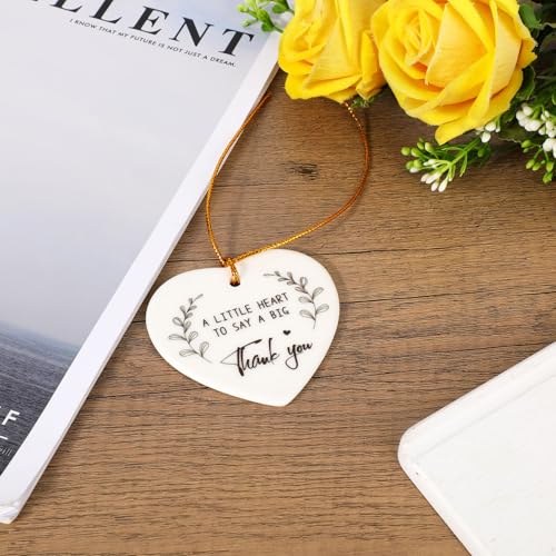 2pcs Ceramic Heart Plaque Set - Thank You Friendship Gift