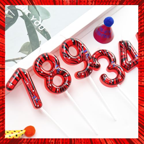 Red Ninja Birthday Candle Number 5 – Kids Cake Topper for Ninja Theme Party