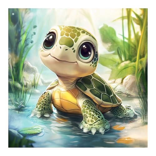 Domnpes Green Turtle 5D Diamond Painting Kit 11.8x11.8 Inch