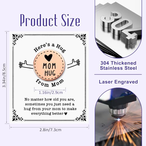 Rose Gold Pocket Hug Keepsake from Mom for Daughter or Son, Personal Gift