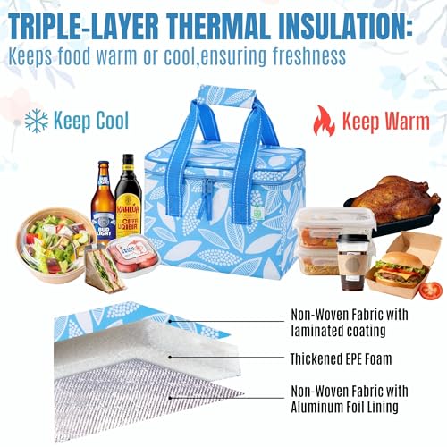 VENO Insulated Lunch Bag - 2 Pack Spring Breeze, Reusable Cooler