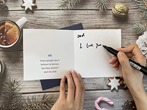 Touching Father's Day Card with Wooden Heart - Misaria
