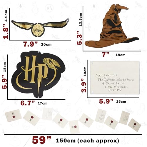 Harry Potter Garland Set - 4 Themed Banners for Party Decor