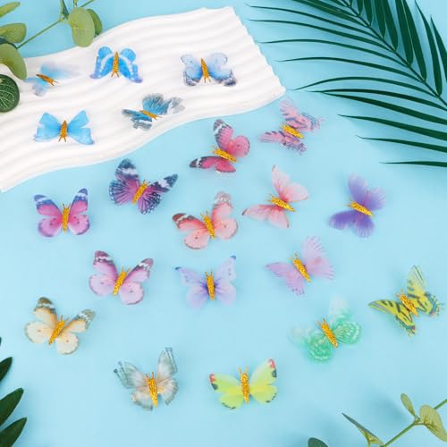 Semato 20 Pieces 3D Butterfly Hair Clips Y2K Hair Accessories for Women