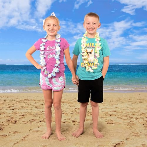JOYIN 120 Count Hawaiian Leis - Colorful Tropical Flower Party Favors