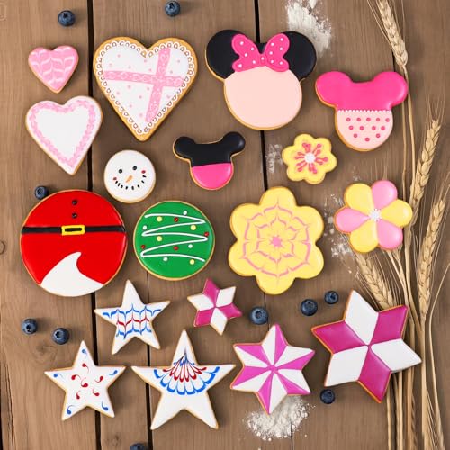 18-Piece Stainless Steel Cookie Cutter Set with 6 Shapes for Baking & Crafts