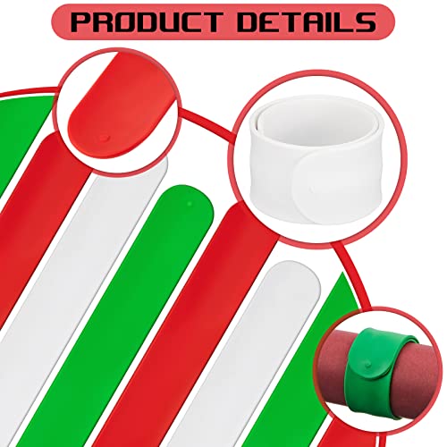 Charniol 12-Piece Silicone Gift Wrapping Paper Roll Holders - Red, Green, White