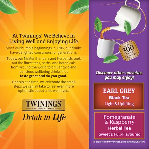 Twinings Blackcurrant Breeze Black Tea, 100 Individually Wrapped Bags