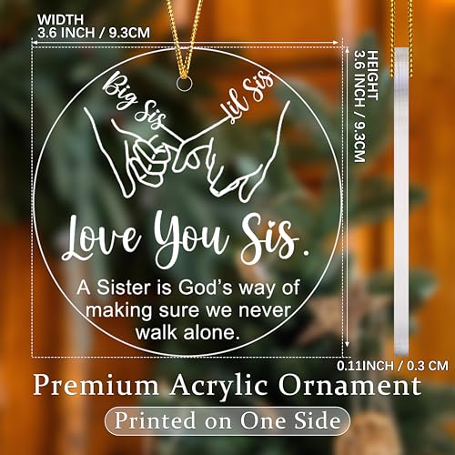 Sister Christmas Ornament 2025 - Acrylic Gift for Sisters